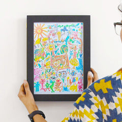 3D Art Storage Frame Wall Hanging For Kid's Drawings