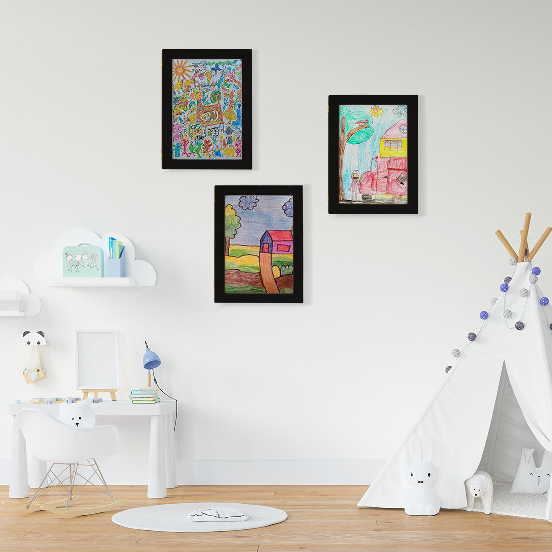 3D Art Storage Frame Wall Hanging For Kid's Drawings