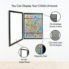 3D Art Storage Frame Wall Hanging For Kid's Drawings