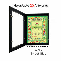 Storage frames with 12 Calender Leaf (Black)