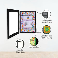 Storage frames with 12 Calender Leaf (Black)