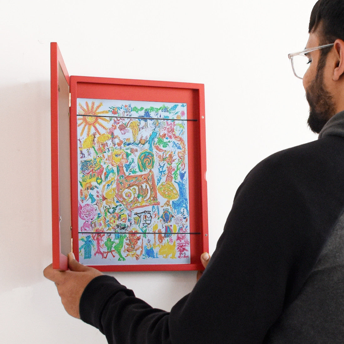 3D Art Storage Frame Wall Hanging For Kid's Drawings