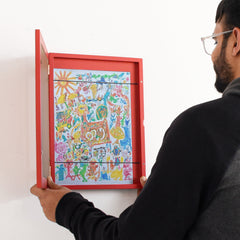 3D Art Storage Frame Wall Hanging For Kid's Drawings