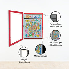 3D Art Storage Frame Wall Hanging For Kid's Drawings