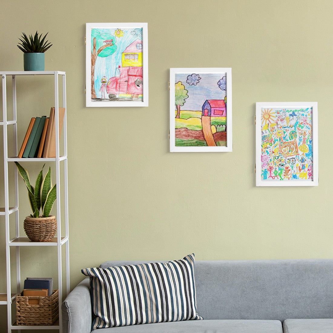 3D Art Storage Frame Wall Hanging For Kid's Drawings