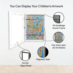 3D Art Storage Frame Wall Hanging For Kid's Drawings