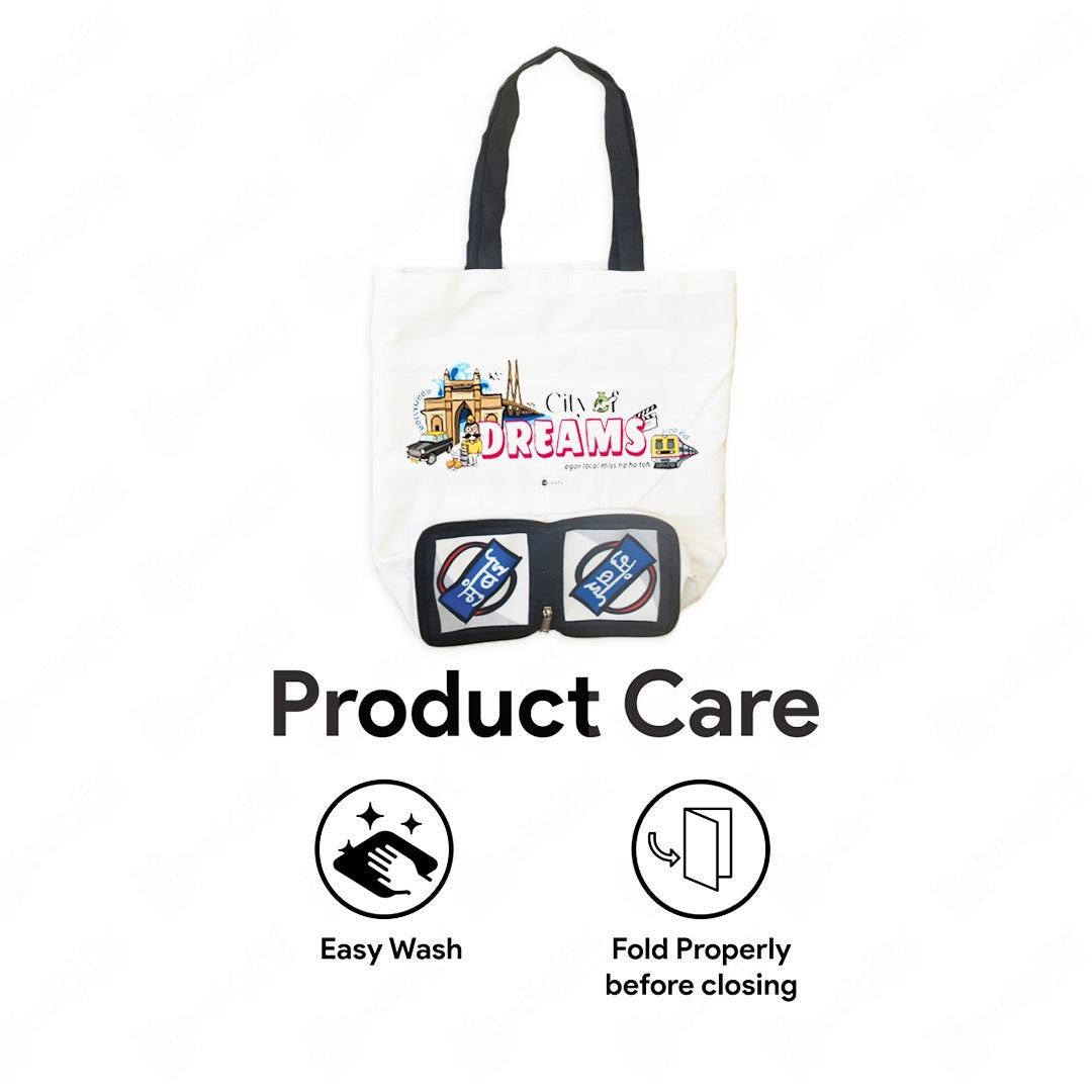 Mumbai Foldable Tote Bag
