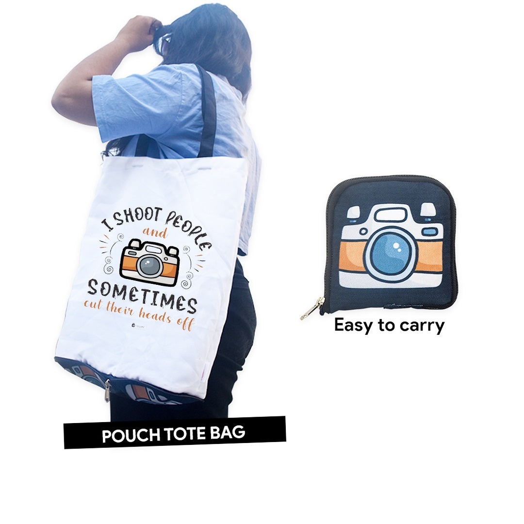 Camera Foldable Tote Bag