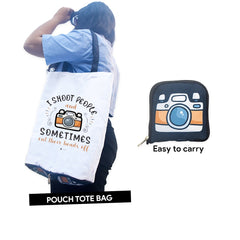 Camera Foldable Tote Bag