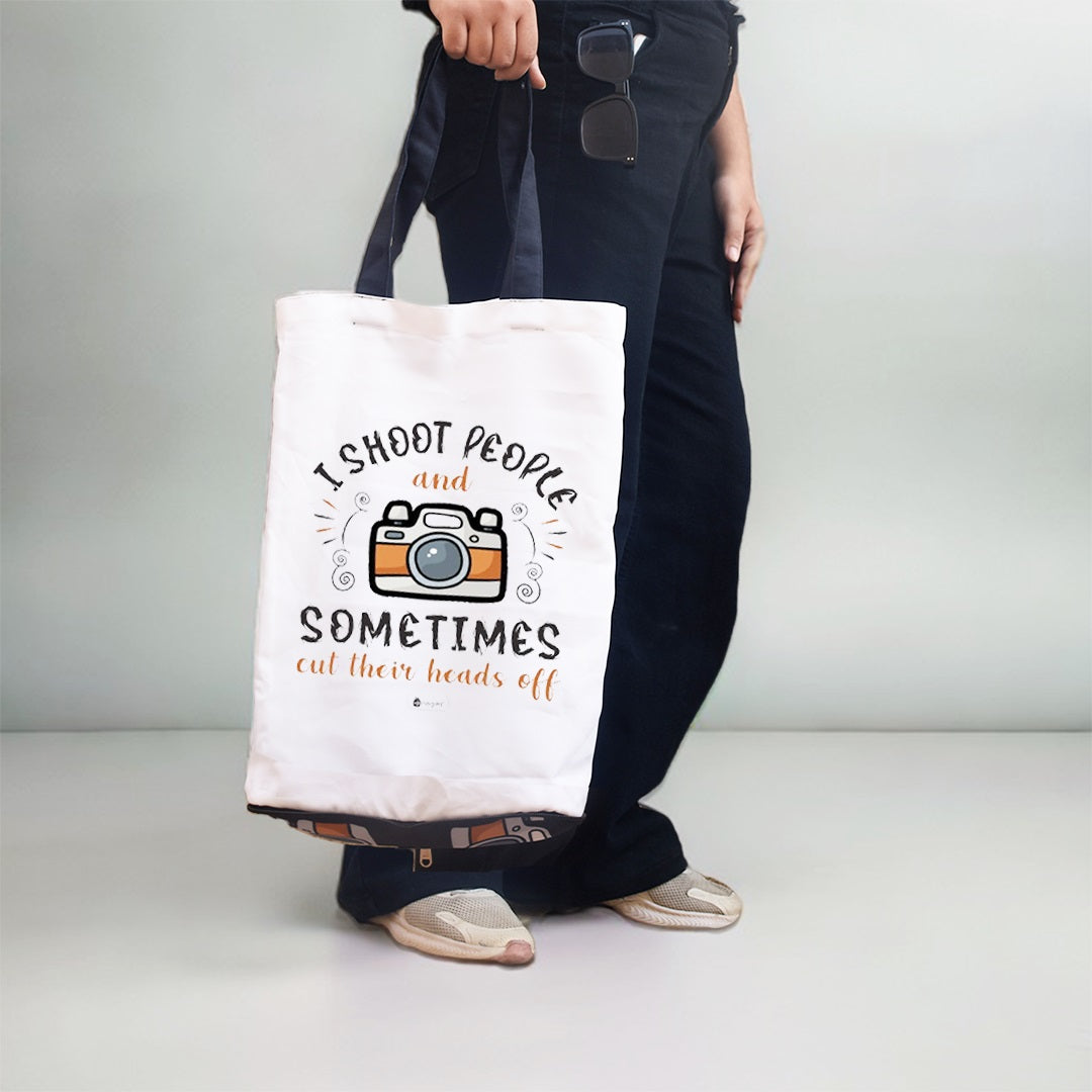 Camera Foldable Tote Bag