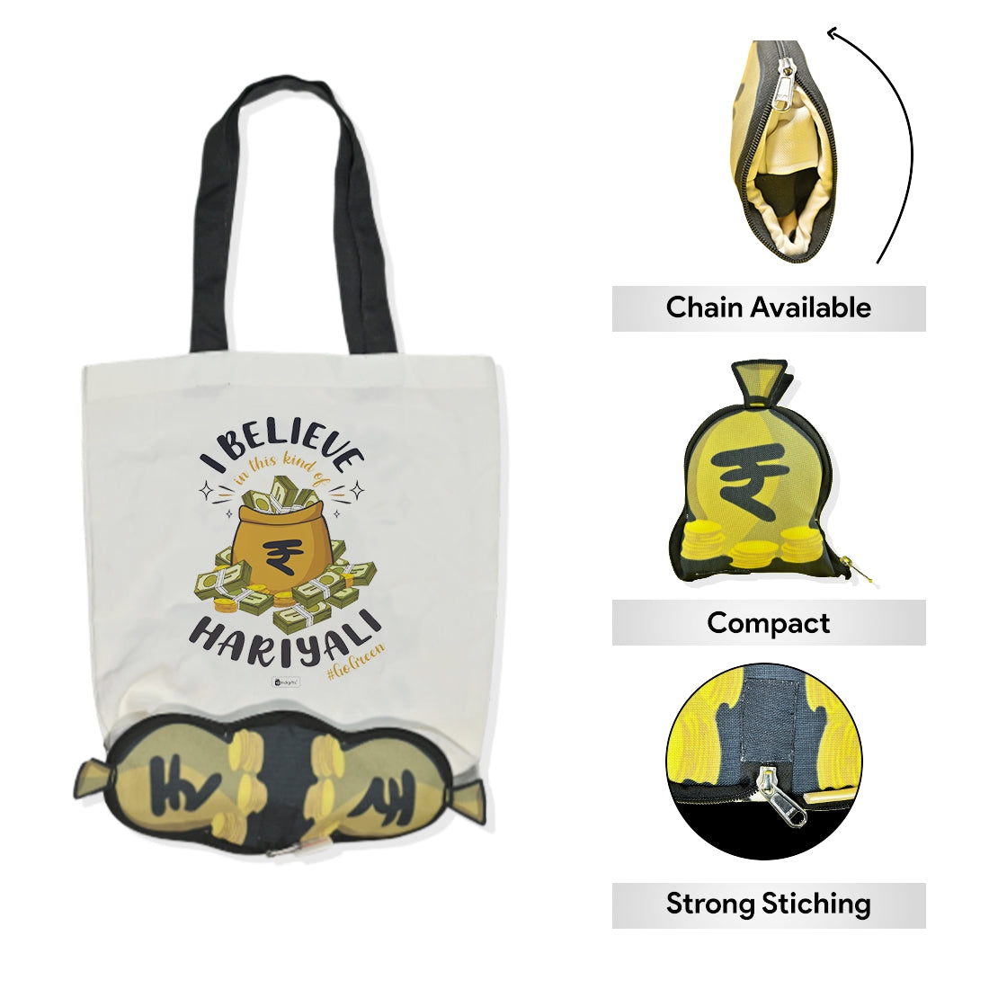 Money Foldable Tote Bag
