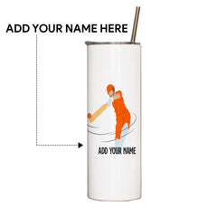 Personalised Champions Are Not Born Printed Tumbler With Lid And Steel Straw - Customize Tumbler With Your Name