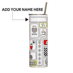 Personalised Jalpatra Tumbler With Lid And Steel Straw 590 ML