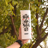 Personalised The Hard Work Printed Tumbler With Lid And Steel Straw 590 ML