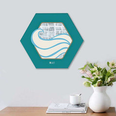 Indigifts Diwali Decoration Items for Home Décor Hexagon Wall Decor Poster Frame