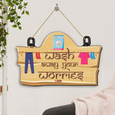 Wash Away Your Worries Printed Wall Hanging