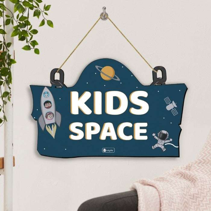 Kids Space Printed Wooden Wall Hanging & To Do List Planner Gift For Kids