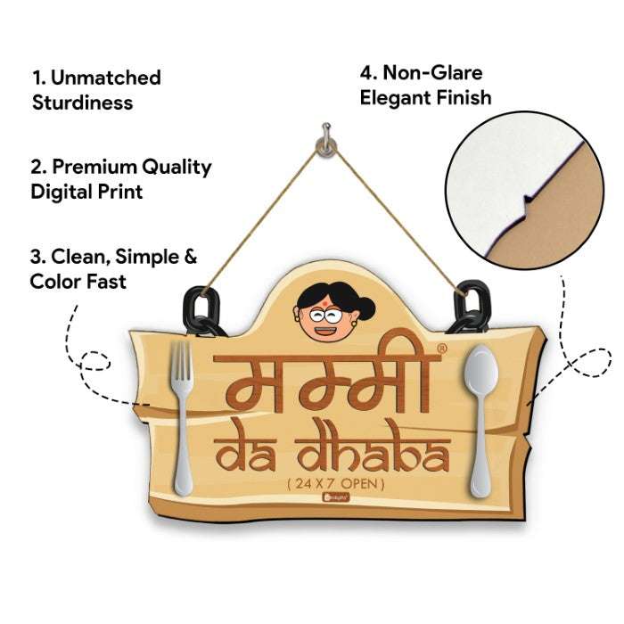 Mummy Da Dhaba Printed Wall Hanging and Instruction Board