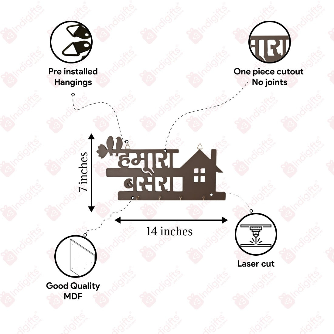 Humara Basera Keychain Holder