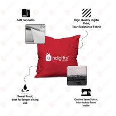 Maharashtra - Doodle Art Reversible Zipper Cushion with Filler - Discovering India