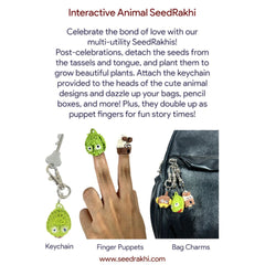 Eco-Friendly Plantable Monkey Shape Seed Rakhi With Roli