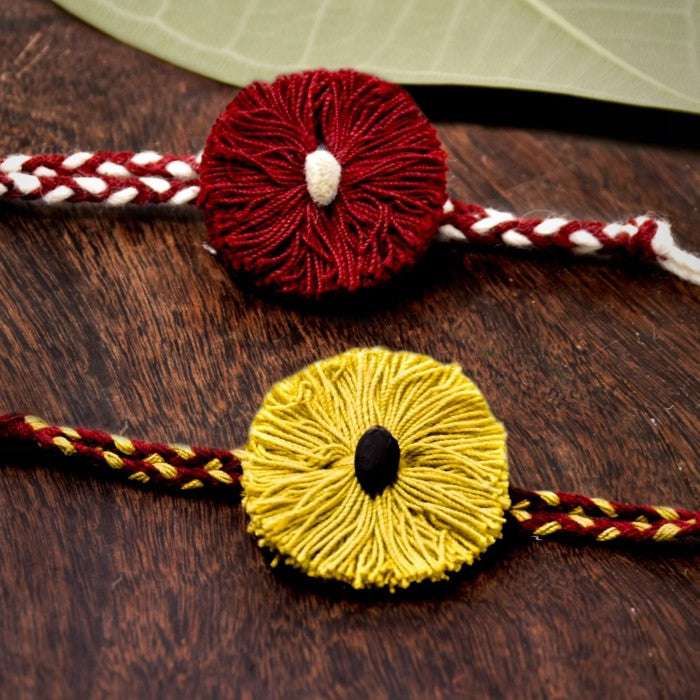 Red & Yellow Seed Rakhis Gift Hamper