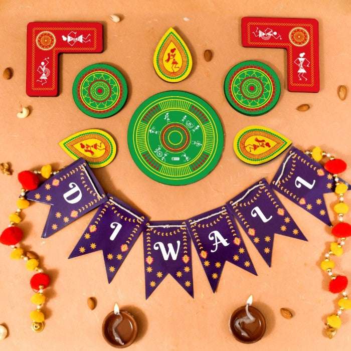 Designer HAPPY DIWALI Toran and Vibrant Kundan Rangoli