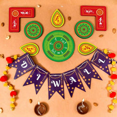 Designer HAPPY DIWALI Toran and Vibrant Kundan Rangoli