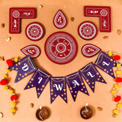 Designer HAPPY DIWALI Toran and Vibrant Kundan Rangoli