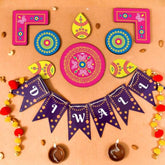 Designer HAPPY DIWALI Toran and Vibrant Kundan Rangoli