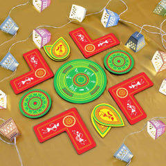 DIY Diwali Gift Box of Decor Lights and Rangoli