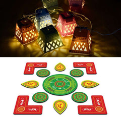 DIY Diwali Gift Box of Decor Lights and Rangoli
