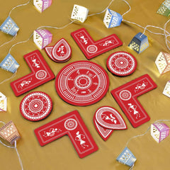 DIY Diwali Gift Box of Decor Lights and Rangoli