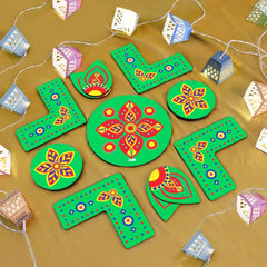 DIY Diwali Gift Box of Decor Lights and Rangoli