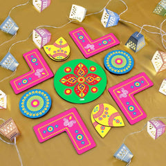 DIY Diwali Gift Box of Decor Lights and Rangoli