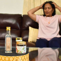 Mom's Care Kit: Eye Mask, Scroll, Cushion, Organic Coconut Oil, Lip Balm, Coffee Scrub,Card For Mother's Day