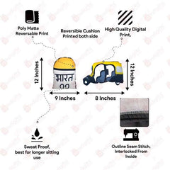 Mile Stone And Auto Shape Cushions - Discovering India