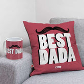 Pink Cushion and Mug with Best Dada Print