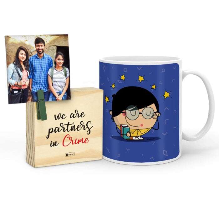 Padhaku Mug with Mini Frame (Blue)
