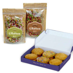 Abhinandan Box of DIY Decoratives, Laxmi Ganesh Tea-Light Stand & Health-Packed Goodies