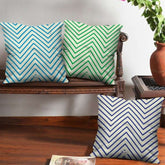Abstract Print 3 Cushion Cover Set (Multicolor)