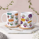 Grandparents Gifts Set GrandParents Quotes Printed White Ceramic Coffee Mug 325 ML Set of 2