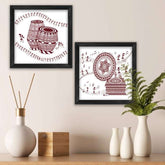 Mandala Design Music Printed Set of 2 Poster Frames