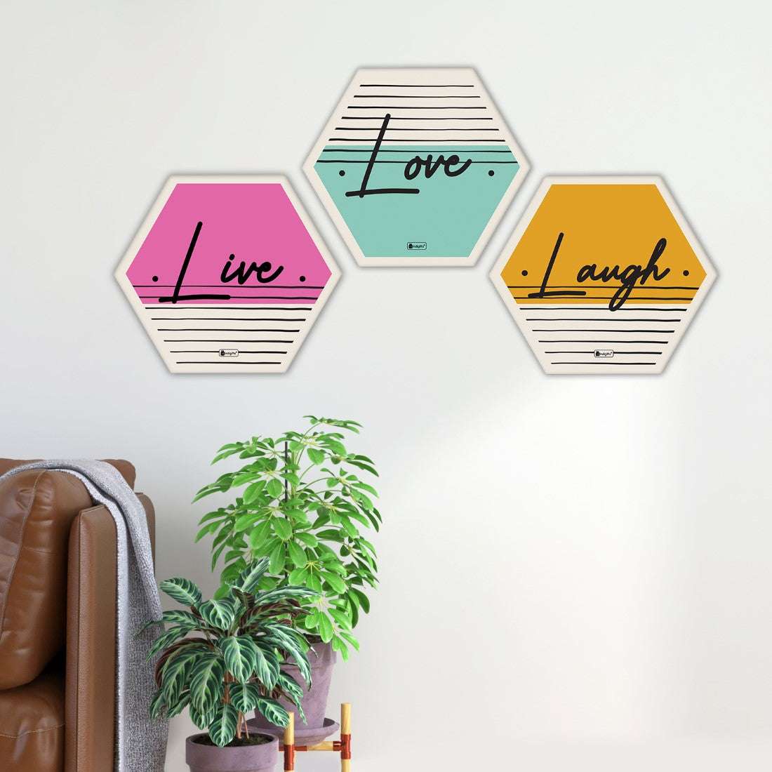 Indigifts Diwali Decoration Items for Home Décor Hexagon Wall Decor Poster Frame