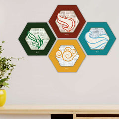 Indigifts Diwali Decoration Items for Home Décor Hexagon Wall Decor Poster Frame