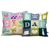 Gits for Parents- Dad Mom Printed Cushion Cover Set Of 2
