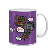 Love Messages In Retro Style Blue Coffee Mug