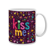 Scattered Randomize Pattern Of Love Symbols Purple Coffee Mug