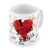 Splash of Love Word White Coffee Mug