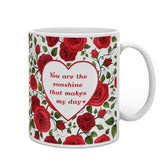 Red Roses with Leaves and Buds Seamless Pattern Multi Coffee Mug